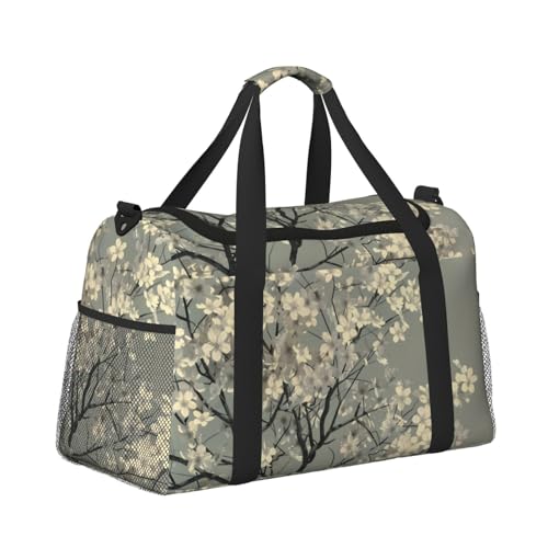 Kabinentasche, Reisetasche, Wochenende, Turnbeutel für Damen und Herren, kleines Handgepäck, Handgepäck, Vintage-Blumenpflanzen von CFAN