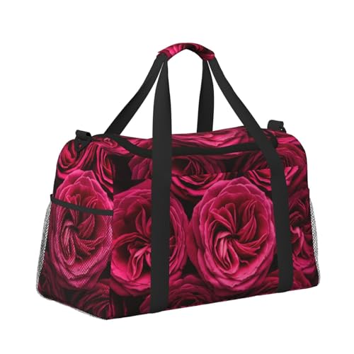 Kabinentasche, Reisetasche, Wochenende, Turnbeutel für Damen und Herren, kleines Handgepäck, Untersitz-Handgepäck, Rosenblütenmuster Kabinentasche, Reisetasche, Wochenende, Turnbeutel für Damen und Herren, kleines Handgepäck, Untersitz-Handgepäck, Rosenblütenmuster von CFAN