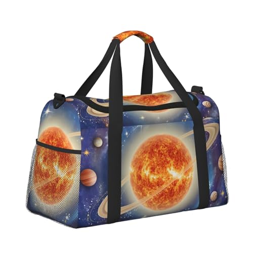 Kabinentasche, Reisetasche, Wochenende, Turnbeutel für Damen und Herren, kleines Handgepäck, Untersitz-Handgepäck, Sonnensystem mit Sternen Kabinentasche, Reisetasche, Wochenende, Turnbeutel für Damen und Herren, kleines Handgepäck, Untersitz-Handgepäck, Sonnensystem mit Sternen von CFAN