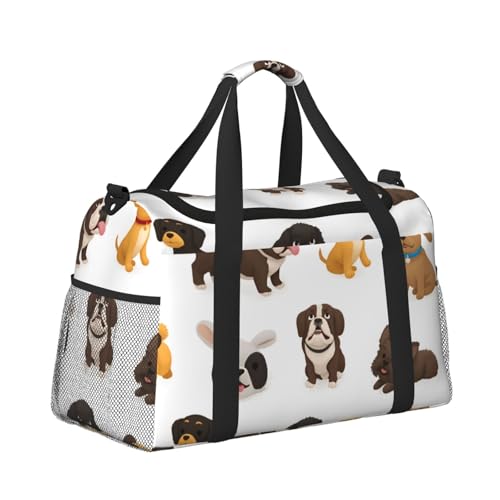 Kabinentasche, Reisetasche, Wochenende, Turnbeutel für Damen und Herren, kleines Handgepäck unter dem Sitz, niedliches Hundemuster Kabinentasche, Reisetasche, Wochenende, Turnbeutel für Damen und Herren, kleines Handgepäck unter dem Sitz, niedliches Hundemuster von CFAN