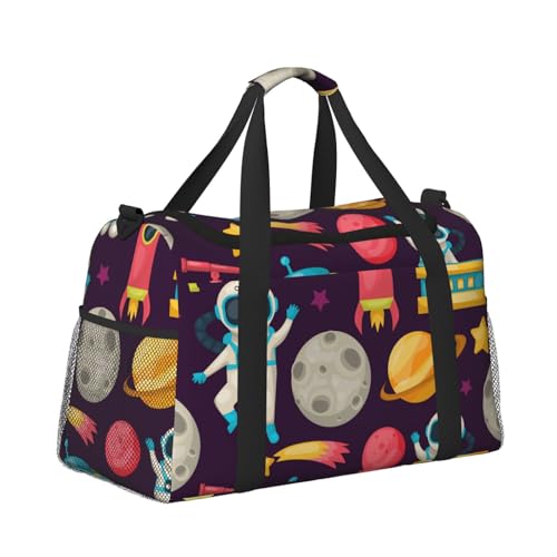 Leichte Weekender Seesack, Reisetasche, Handgepäck, Kabinentasche, Turnbeutel oder Übernachtungstasche, Weltraumplaneten und Werkzeuge Muster Leichte Weekender Seesack, Reisetasche, Handgepäck, Kabinentasche, Turnbeutel oder Übernachtungstasche, Weltraumplaneten und Werkzeuge Muster von CFAN