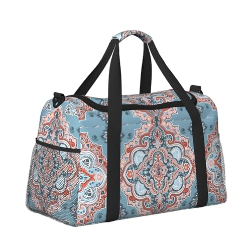 Leichte Weekender Seesack Reisetasche, Handgepäcktasche, Kabinentasche, Turnbeutel oder Übernachtungstasche, indisches Blumenmuster Paisleymuster Leichte Weekender Seesack Reisetasche, Handgepäcktasche, Kabinentasche, Turnbeutel oder Übernachtungstasche, indisches Blumenmuster Paisleymuster von CFAN