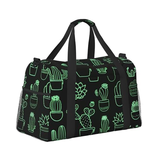 Leichte Weekender Seesack Reisetasche – Handgepäcktasche, Kabinentasche, Turnbeutel oder Übernachtungstasche, Kaktuspflanzen Leichte Weekender Seesack Reisetasche – Handgepäcktasche, Kabinentasche, Turnbeutel oder Übernachtungstasche, Kaktuspflanzen von CFAN