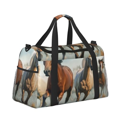 Leichte Weekender Seesack Reisetasche – Handgepäcktasche, Kabinentasche, Turnbeutel oder Übernachtungstasche, Pferde Laufen Freiheit Leichte Weekender Seesack Reisetasche – Handgepäcktasche, Kabinentasche, Turnbeutel oder Übernachtungstasche, Pferde Laufen Freiheit von CFAN