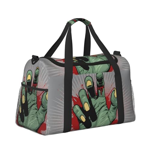 Leichte Weekender Seesack Reisetasche – Handgepäcktasche, Kabinentasche, Turnbeutel oder Übernachtungstasche, Zombie-Hand Leichte Weekender Seesack Reisetasche – Handgepäcktasche, Kabinentasche, Turnbeutel oder Übernachtungstasche, Zombie-Hand von CFAN