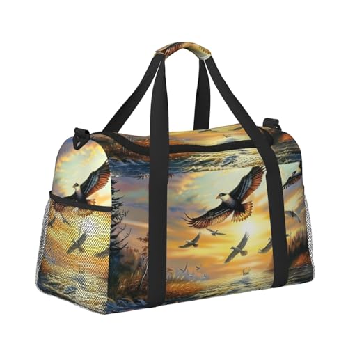 Leichte Weekender Seesack Reisetasche – Handgepäcktasche, Kabinentasche, Turnbeutel oder Übernachtungstasche, fliegende Vögel Leichte Weekender Seesack Reisetasche – Handgepäcktasche, Kabinentasche, Turnbeutel oder Übernachtungstasche, fliegende Vögel von CFAN