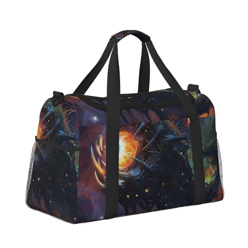 Leichte Weekender Seesack Reisetasche – Handgepäcktasche, Kabinentasche, Turnbeutel oder Übernachtungstasche, leuchtendes Augenmonster von CFAN