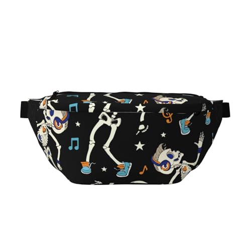 Lustige Bauchtasche mit tanzendem Skelett, Party, Halloween, Gürteltasche, Umhängetasche mit verstellbarem Gürtel für Männer und Frauen, mehrfarbig, Einheitsgröße, Wanderrucksack Lustige Bauchtasche mit tanzendem Skelett, Party, Halloween, Gürteltasche, Umhängetasche mit verstellbarem Gürtel für Männer und Frauen, mehrfarbig, Einheitsgröße, Wanderrucksack von CFAN