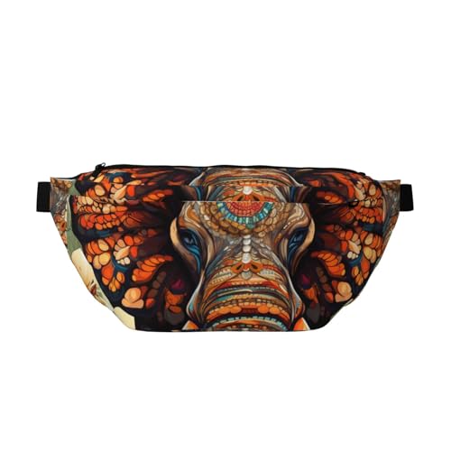 Niedlicher Elefant mit Blumen Bauchtasche für Männer und Frauen, Schultertasche, Crossbody-Tasche für Outdoor, Sport, Wandern, Reisen, mehrfarbig, Einheitsgröße, Wanderrucksack Niedlicher Elefant mit Blumen Bauchtasche für Männer und Frauen, Schultertasche, Crossbody-Tasche für Outdoor, Sport, Wandern, Reisen, mehrfarbig, Einheitsgröße, Wanderrucksack von CFAN