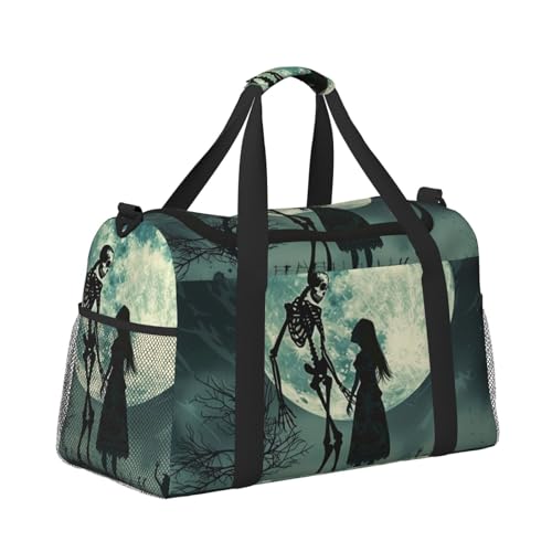 Reisetasche, Sporttasche, Sporttasche, Wochenendtasche, Übernachtungstasche, für Männer und Frauen, Handgepäck, Skellington und Mädchen Reisetasche, Sporttasche, Sporttasche, Wochenendtasche, Übernachtungstasche, für Männer und Frauen, Handgepäck, Skellington und Mädchen von CFAN
