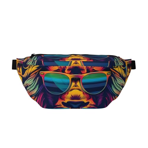 Sunset Sloth Hanging on Tree Branch Sling Bag Chest Bags for Women Men, Crossbody Shoulder Bag, Small Backpack for Travel Hiking, mehrfarbig, Einheitsgröße, Wanderrucksack von CFAN