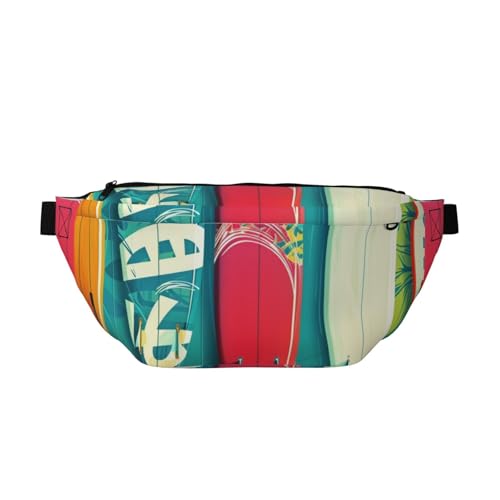 Surfbretter zum Aufhängen an der Wand, Umhängetasche, Brusttasche, Tagesrucksack mit verstellbarem Gürtel, für Damen und Herren, mehrfarbig, Einheitsgröße, Wanderrucksack Surfbretter zum Aufhängen an der Wand, Umhängetasche, Brusttasche, Tagesrucksack mit verstellbarem Gürtel, für Damen und Herren, mehrfarbig, Einheitsgröße, Wanderrucksack von CFAN
