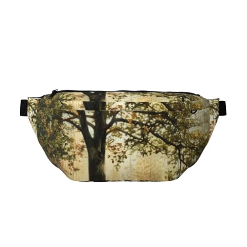 Tree in Forest Sling Brusttasche Crossbody Schultertasche Reisetasche Hüfttasche Casual Radfahren Wandern für Männer Frauen, mehrfarbig, Einheitsgröße, Wanderrucksack von CFAN