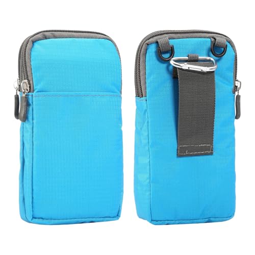 Handy Umhängetasche Herren Leder, Handy Gürteltasche Leder mit Kartenhalter, 6.9" Universal Mini Gürteltasche Vertikal Hüfttasche Handytasche Kleine Schultertaschen Messenger Bag Taille Tasche von CFKNDBP