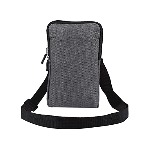 Handytasche zum Umhängen Herren, Handy Gürteltasche mit Karabinerhaken Klein, Multifunktional Hüfttasche Schultertasche mit Gürtelschlaufe Messenger Tasche Taille Tasche Handyhalterung Sporttasche von CFKNDBP