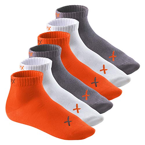 CFLEX Lifestyle Herren & Damen Kurzschaft Socken (6 Paar), Baumwoll Quarter Socken - Poppy Excalibur 47-50 von CFLEX