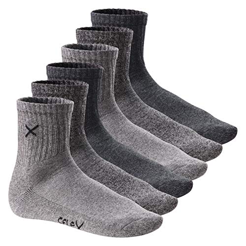 CFLEX Damen & Herren Short Crew Socks (6 Paar) - Sports Mouline 35-38 von CFLEX