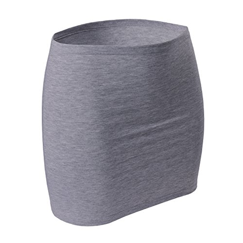 CFLEX Damen Variotube-Nierenwärmer, Shirtverlängerung, Minirock aus Baumwolle - Grey Melange M-L von CFLEX