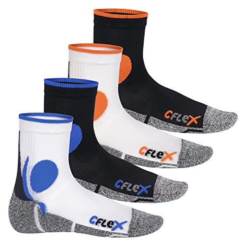 CFLEX Damen und Herren Running Funktions-Socken (4 Paar) Laufsocken - 'All Colours' 35-38 von CFLEX