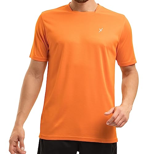 CFLEX Herren Sport Shirt Fitness T-Shirt piqué Sportswear Collection - Orange S von CFLEX