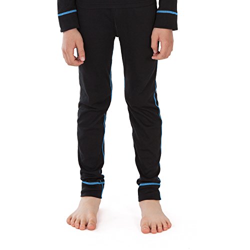 CFLEX Kinder Ski- & Thermohose - Warme Unterwäsche Lang POLARDRY - Schwarz-Blau 146-152 von CFLEX