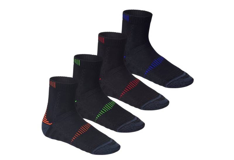 CFLEX Sportsocken Damen & Herren Laufsocken (4 Paar) mit verstärkten Zonen von CFLEX