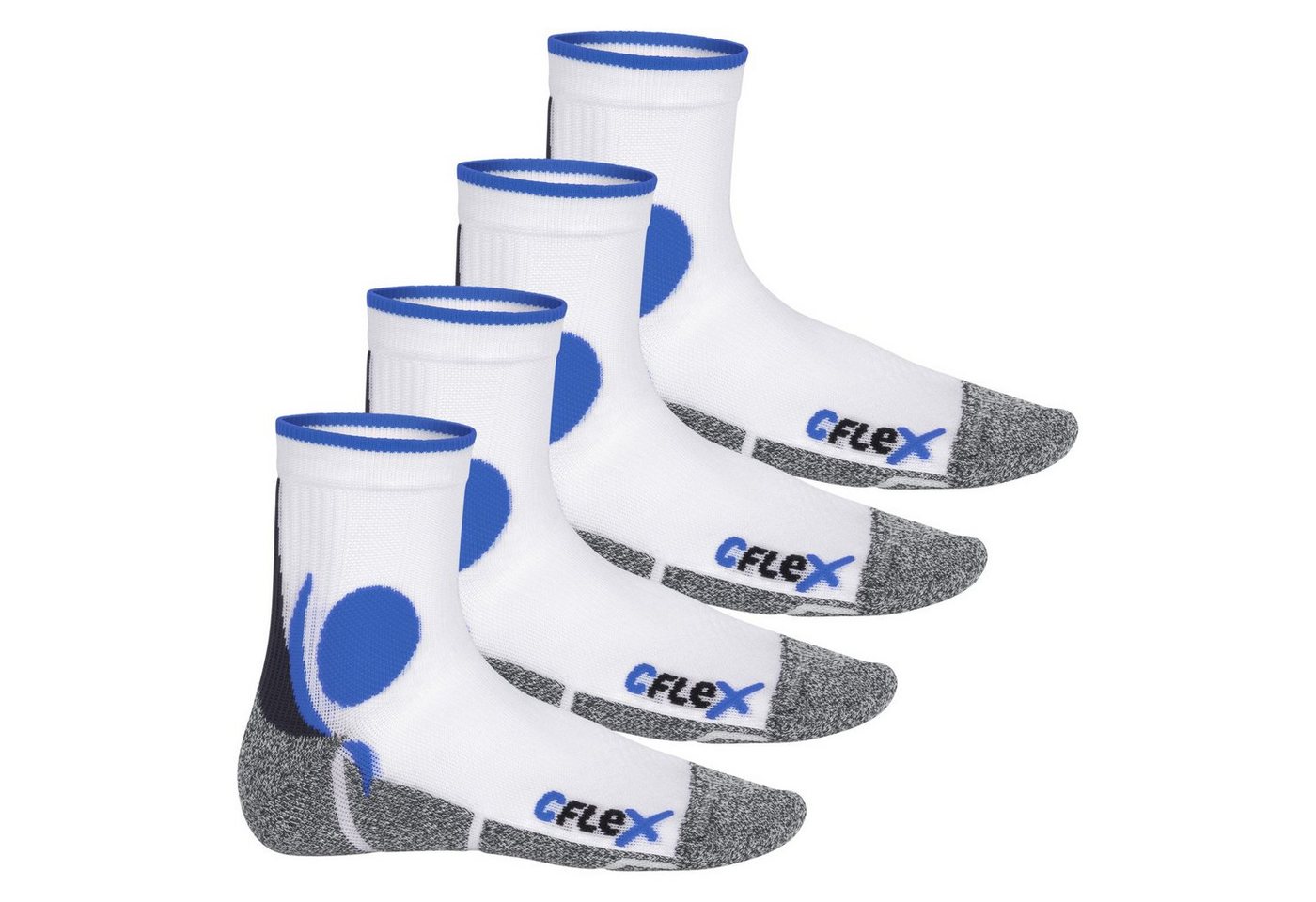 CFLEX Sportsocken Damen und Herren Running Funktions-Socken (4 Paar) Laufsocken von CFLEX