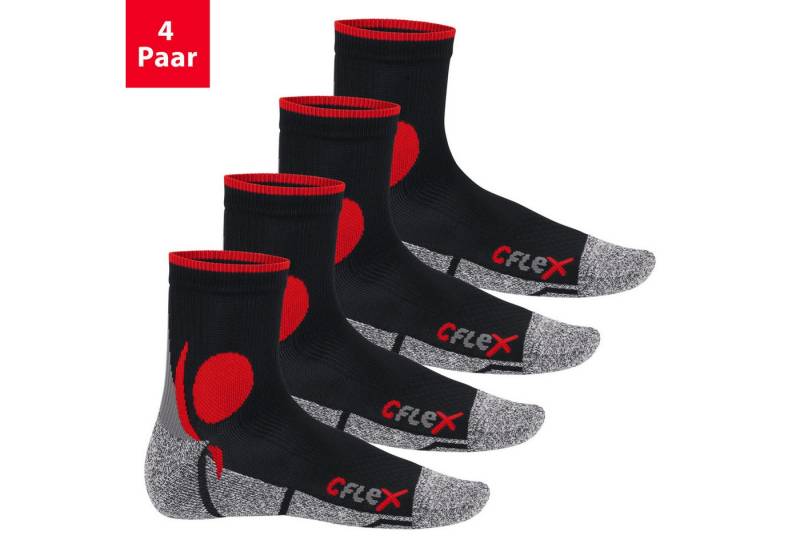 CFLEX Sportsocken Damen und Herren Running Funktionssocken (4 Paar) Laufsocken von CFLEX