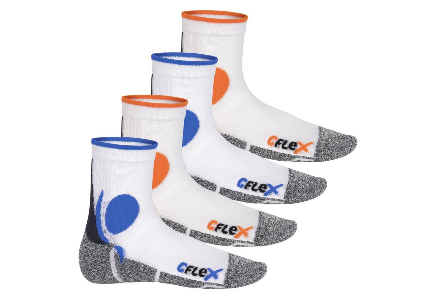 CFLEX Sportsocken Damen und Herren Running Funktions-Socken (4 Paar) Laufsocken von CFLEX