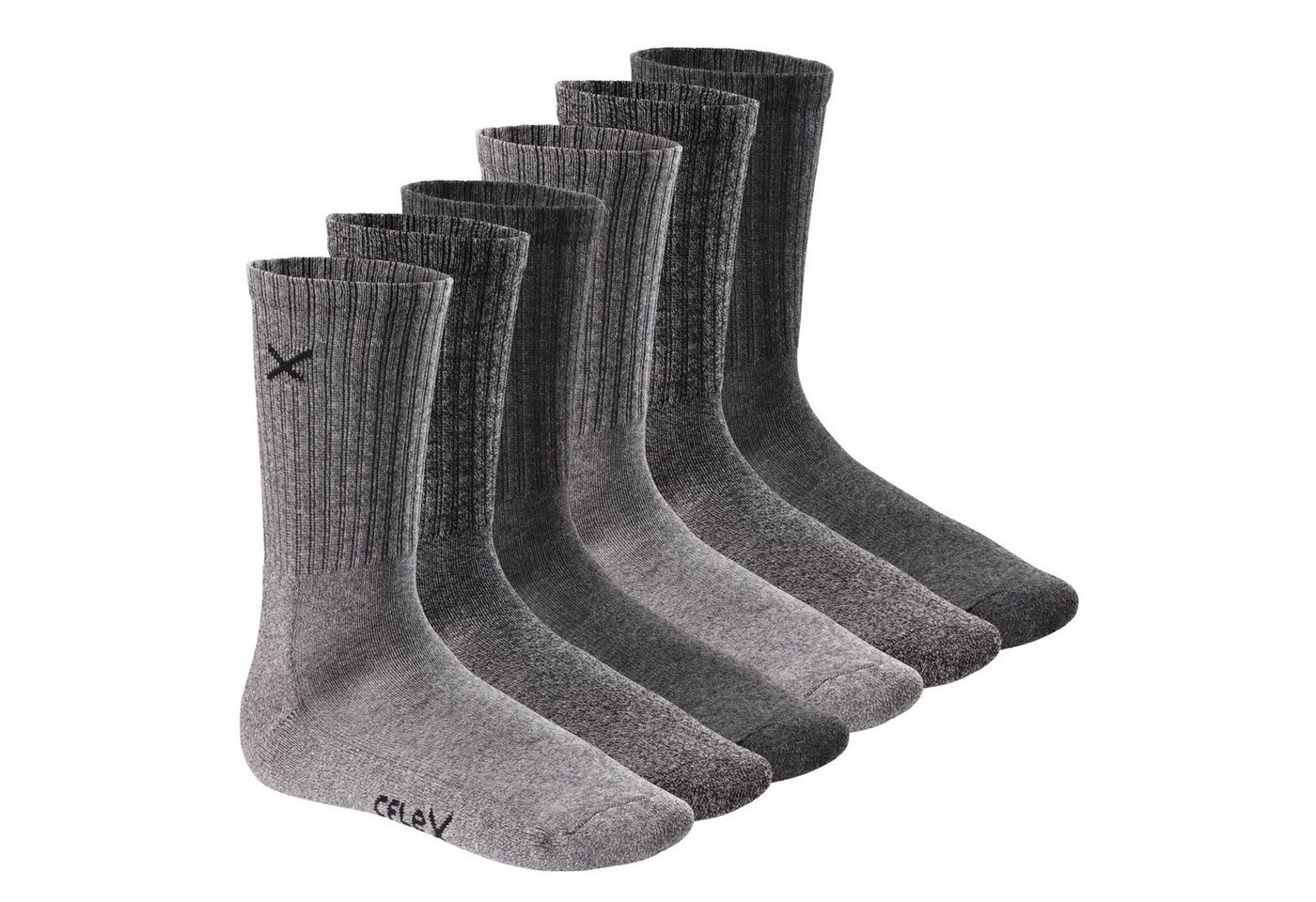 CFLEX Sportsocken Lifestyle Crew Socks (6 Paar) für Damen & Herren mit Frotteesohle von CFLEX