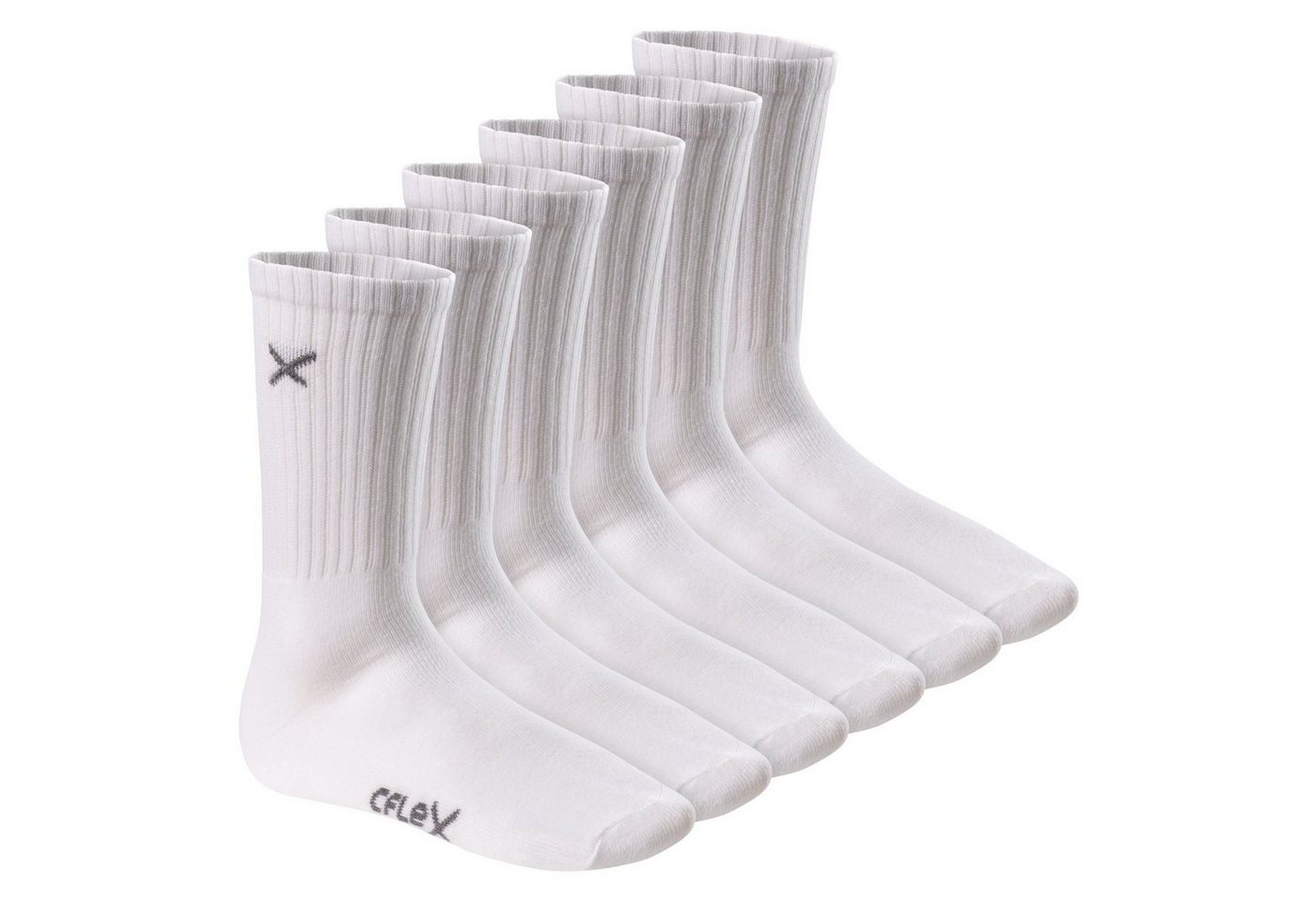 CFLEX Sportsocken Lifestyle Crew Socks (6 Paar) für Damen & Herren mit Frotteesohle von CFLEX