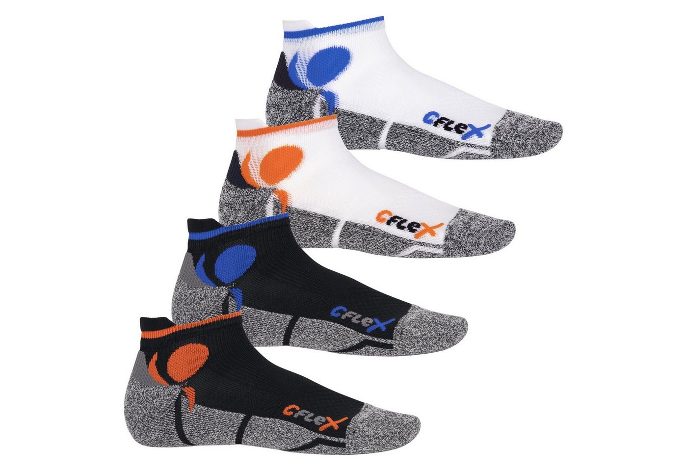 CFLEX Sportsocken Running Damen & Herren Sport Sneaker Socken (4 Paar) Laufsocken von CFLEX