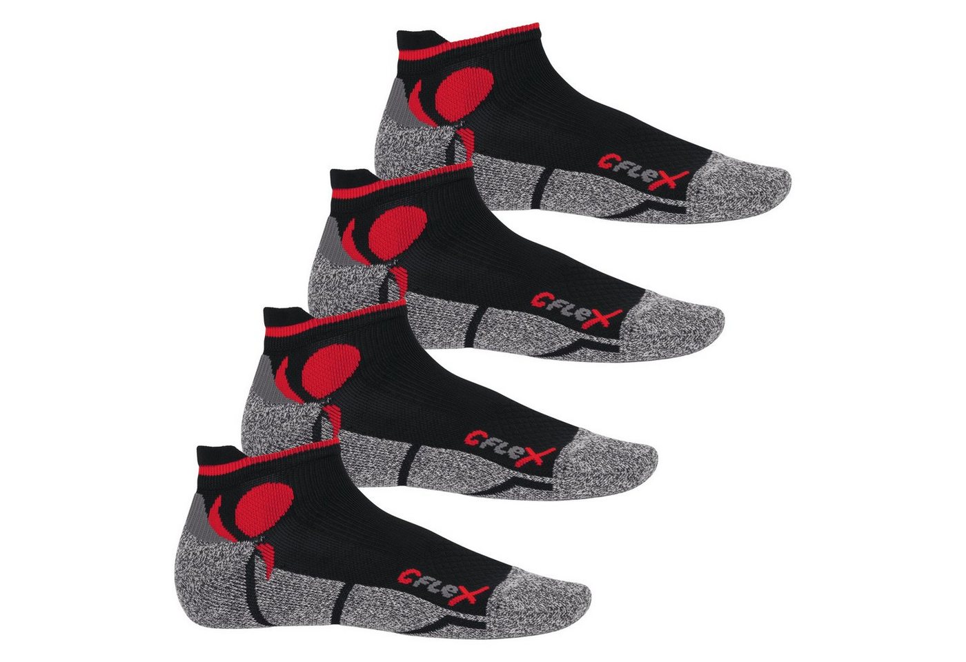 CFLEX Sportsocken Running Damen & Herren Sport Sneaker Socken (4 Paar) Laufsocken von CFLEX