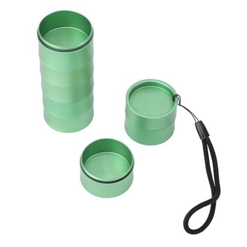 CFTGIW Wöchentliche Medikamentenorganisatorin Green Waterefof Feuchter Proof Crash Proof Aluminium 7 -Tage -Medizinbox für Reisen 8 Abschnitte 7 Tage Medikamentenbox Weekly Medikament von CFTGIW
