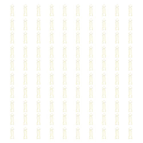 Funny Planer Clipsf 100pcs Lustige Planer Clips Innovative Niedliche Design Anti -Rost -Elektroplattenprozess Goldpapier Clips für Büro -Heimschule Blume Made Metall Anti Rustte von CFTGIW