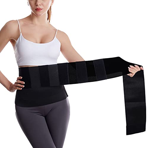 Damen Taillentrainer, Waist Trainer Bauchweggürtel Sport Korsett Corsage Taillenformer Schwitzgürtel Fitness Sauna Gürtel Zum Taille Trimmer Bauchgürtel (Black,6 Meters) von CFlong