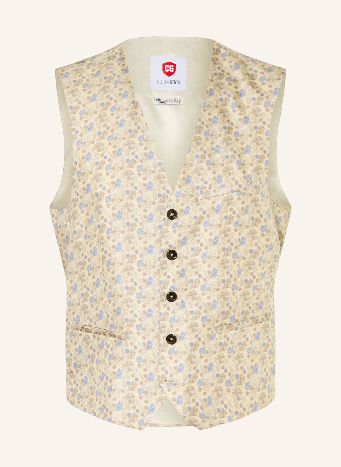 Cg - Club Of Gents Anzugweste Cg Plum Slim Fit blau von CG - CLUB of GENTS