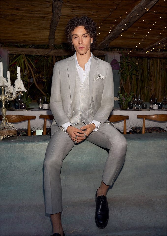 CG Club of Gents Anzugsakko Sakko/Jacket CG Paul SV grau hell von CG Club of Gents