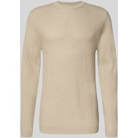 CG - Club of Gents Strickpullover aus Woll-Mix mit Rundhalsausschnitt in Offwhite, Größe XXL von CG - Club of Gents