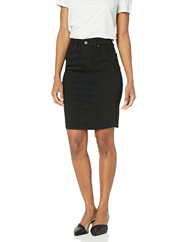 CG JEANS Damen Stretch Mini Jean Skirts Basic Five Pocket Rock, schwarz Denim, X-Groß von CG JEANS