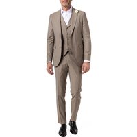 CG Herren Anzug beige Schurwolle meliert Slim Fit von CG