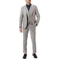 CG Herren Anzug grau Schurwolle meliert Slim Fit von CG