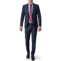 CG Herren Anzug blau Schurwolle gemustert Slim Fit von CG