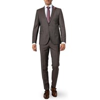 CG Herren Anzug braun Schurwolle meliert Slim Fit von CG