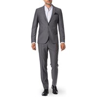 CG Herren Anzug grau Schurwolle gemustert Slim Fit von CG