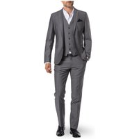 CG Herren Anzug grau Schurwolle gemustert Slim Fit von CG