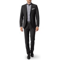 CG Herren Anzug schwarz Schurwoll-Stretch Slim Fit von CG