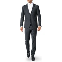 CG Herren Anzug schwarz Schurwolle meliert Slim Fit von CG