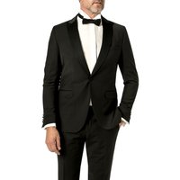 CG Herren Smokingsakko schwarz Wolle Slim Fit von CG