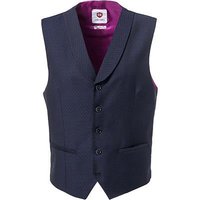 CG Herren Weste blau Schurwolle gemustert Slim Fit von CG